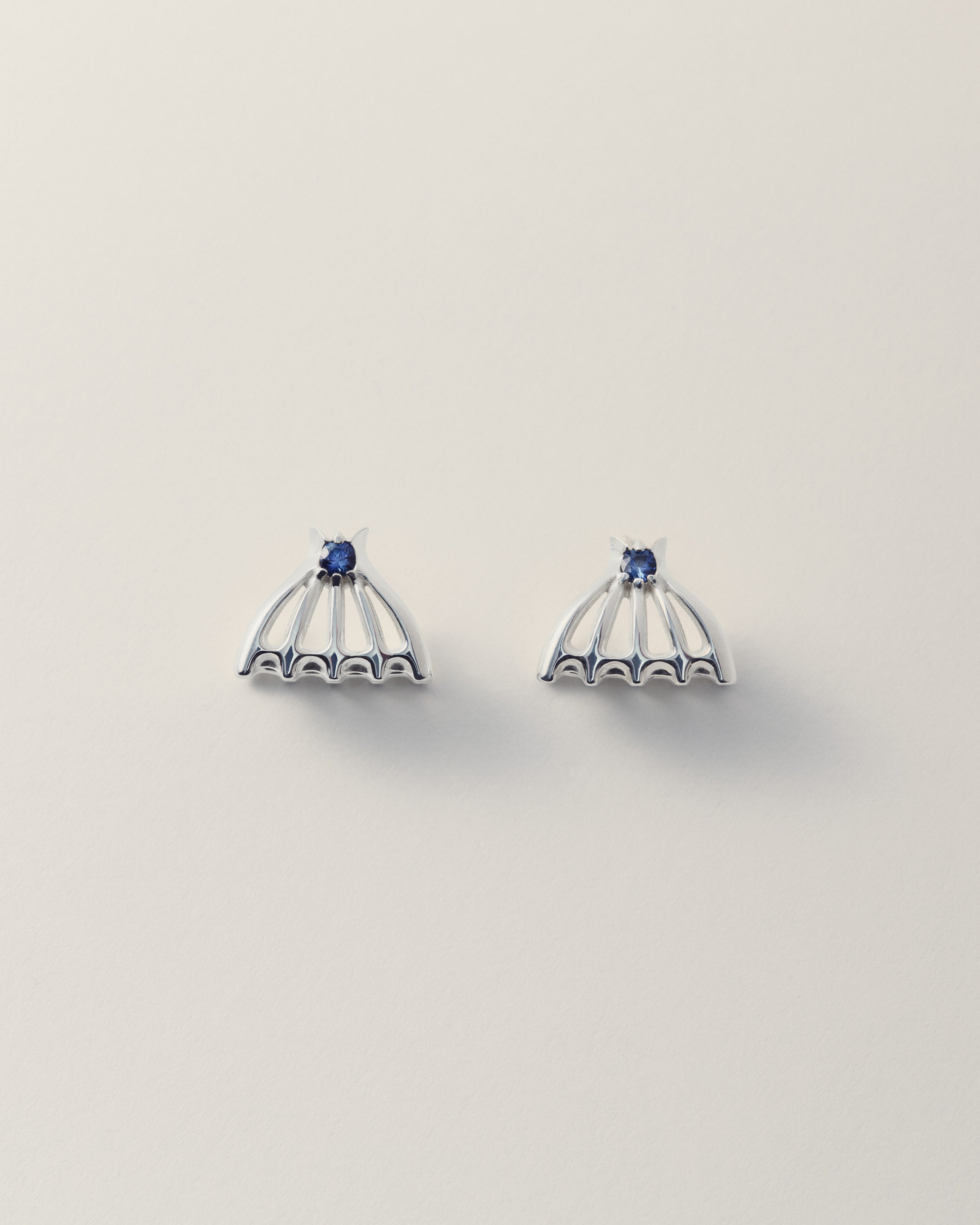 Ash Cage Earring Sapphire
